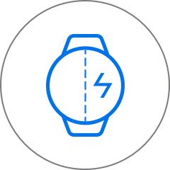 Піктограма годинника синього кольору